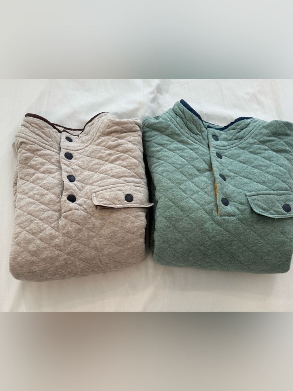 Lot of 2 Faherty Men’s Epic Quilted Fleece Pullovers Size XS